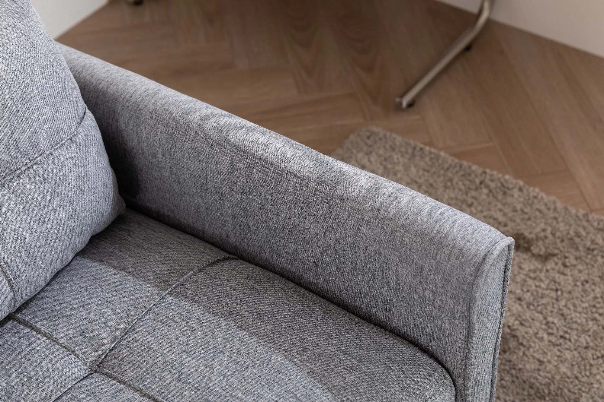 Couch.com Convertible Chair Sofa Bed Gray, Durable Design, Fabric Construction, Dark Gray Finish by Couch.com