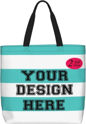 Custom Tote Bags for Women with Image Text logo, Personalized Tote Bag Gifts for Mom Teachers, Customized Handmade Totes
