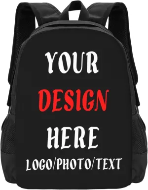 Customized Backpack For Mens Womens,With Logo Text Customize Laptop Backpack Casual Travel Backpack
