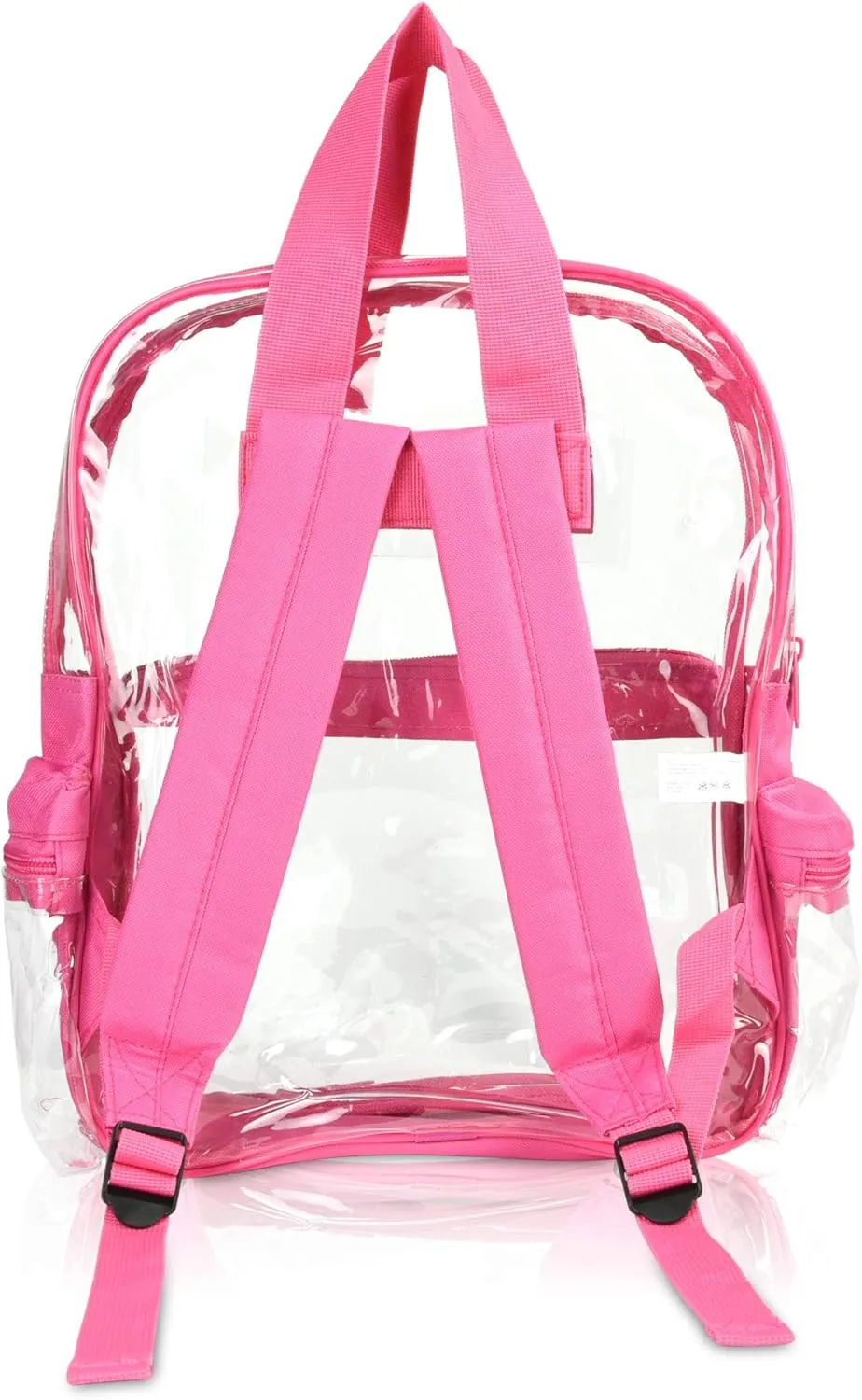 DALIX Clear Backpack for School Transparent Bags Girls Boys Hot Pink 12 Pack