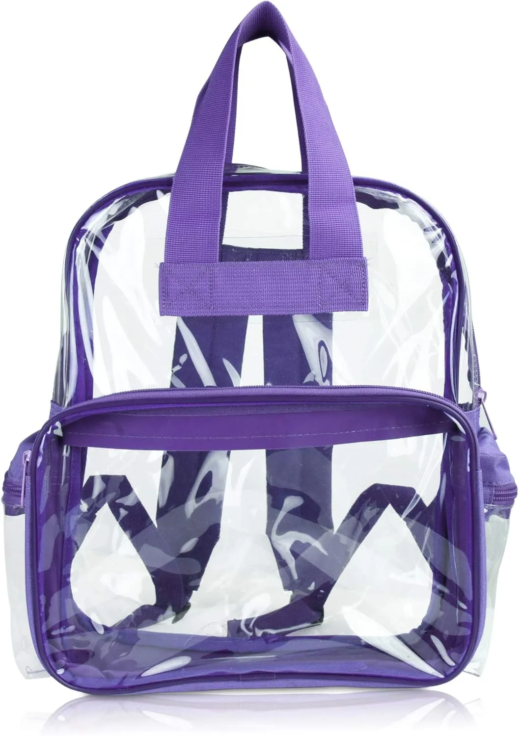 DALIX Clear Backpack for School Transparent Bags Girls Boys Purple 12 Pack