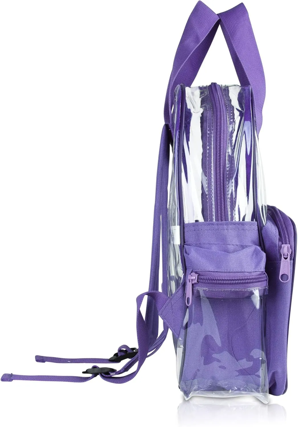 DALIX Clear Backpack for School Transparent Bags Girls Boys Purple 12 Pack