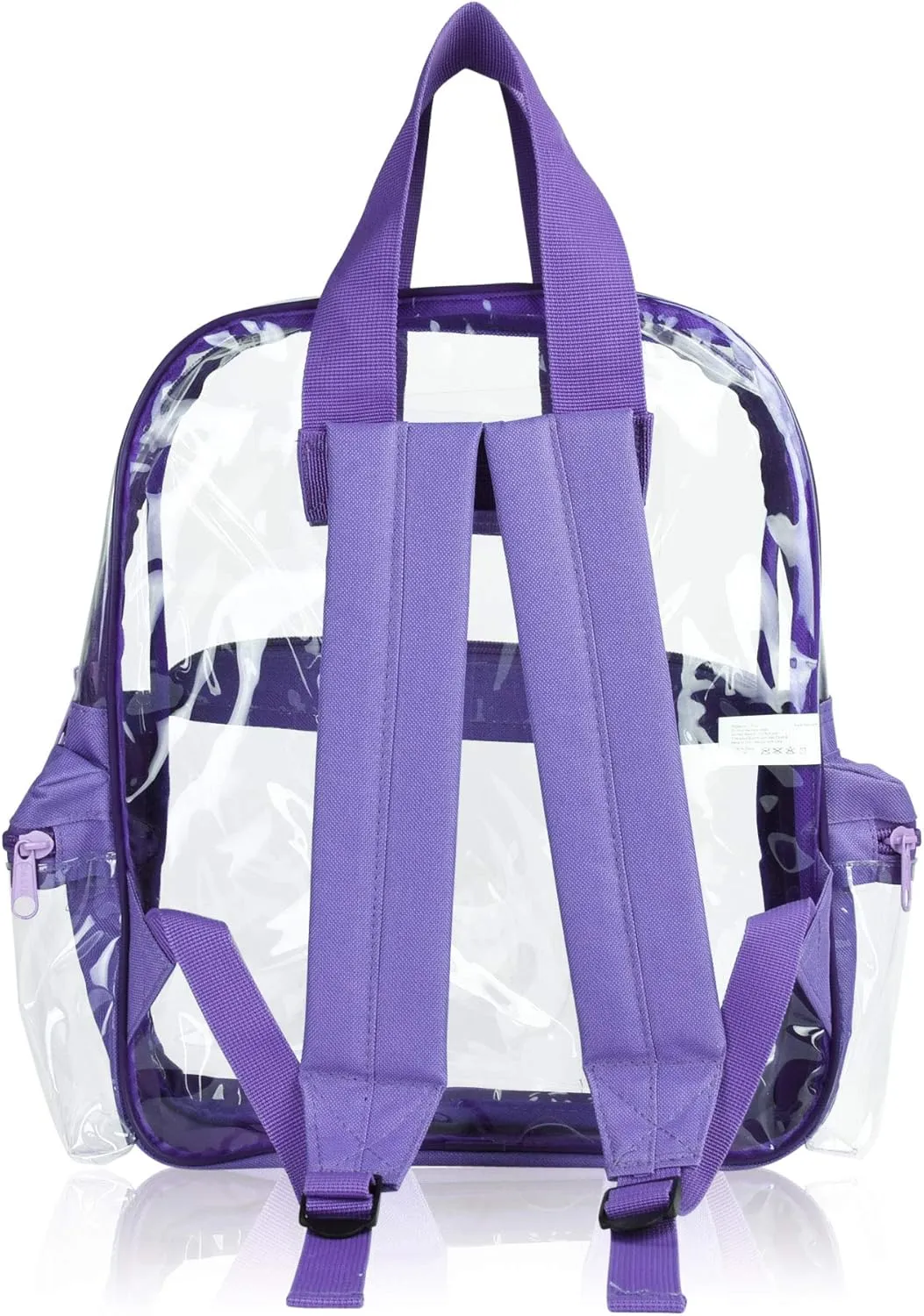 DALIX Clear Backpack for School Transparent Bags Girls Boys Purple 12 Pack