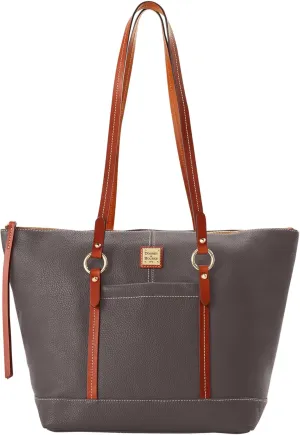 Dooney & Bourke Handbags for Women, Pebble Grain Leather Tote Bag with Zipper & Compartments