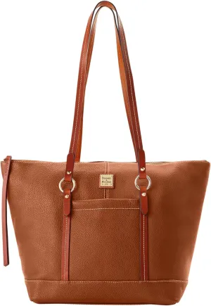 Dooney & Bourke Handbags for Women, Pebble Grain Leather Tote Bag with Zipper & Compartments