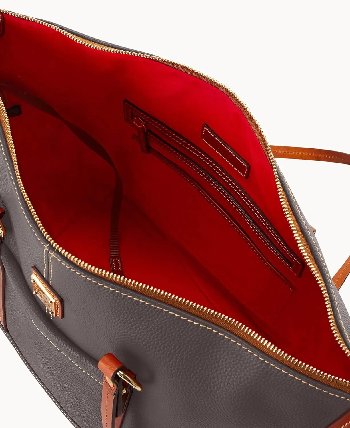 Dooney & Bourke Handbags for Women, Pebble Grain Leather Tote Bag with Zipper & Compartments