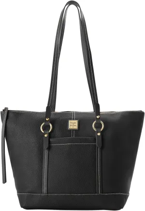 Dooney & Bourke Handbags for Women, Pebble Grain Leather Tote Bag with Zipper & Compartments