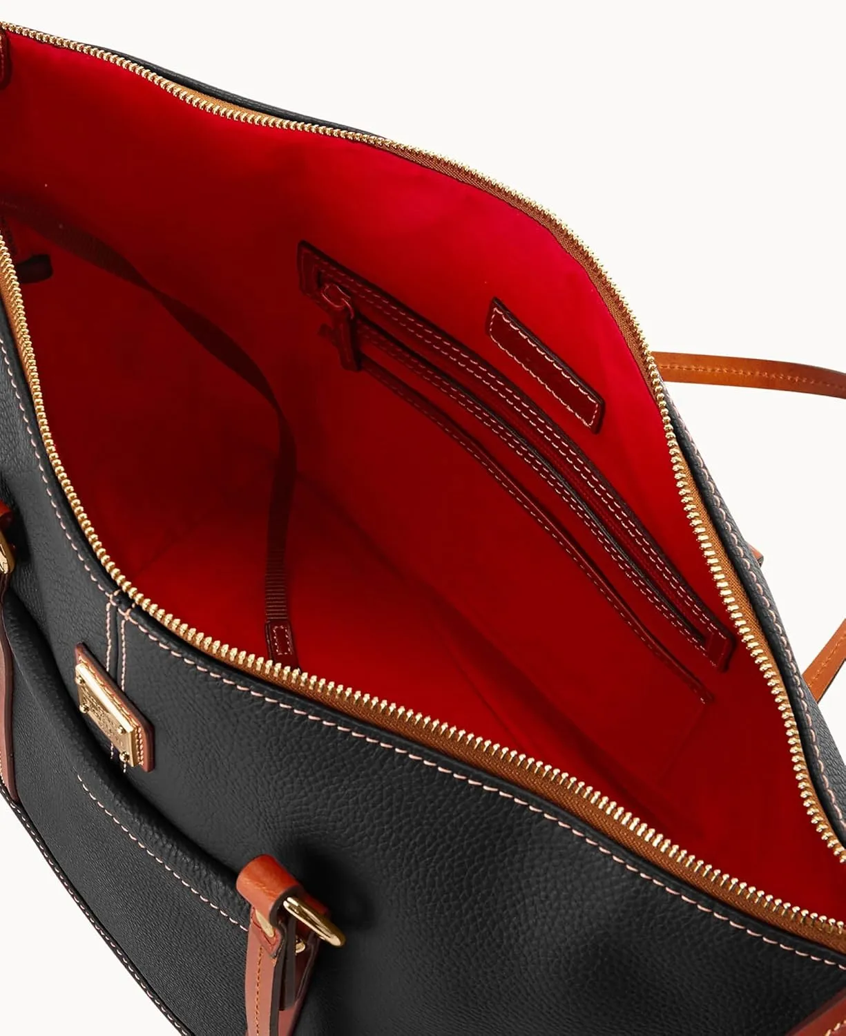 Dooney & Bourke Handbags for Women, Pebble Grain Leather Tote Bag with Zipper & Compartments