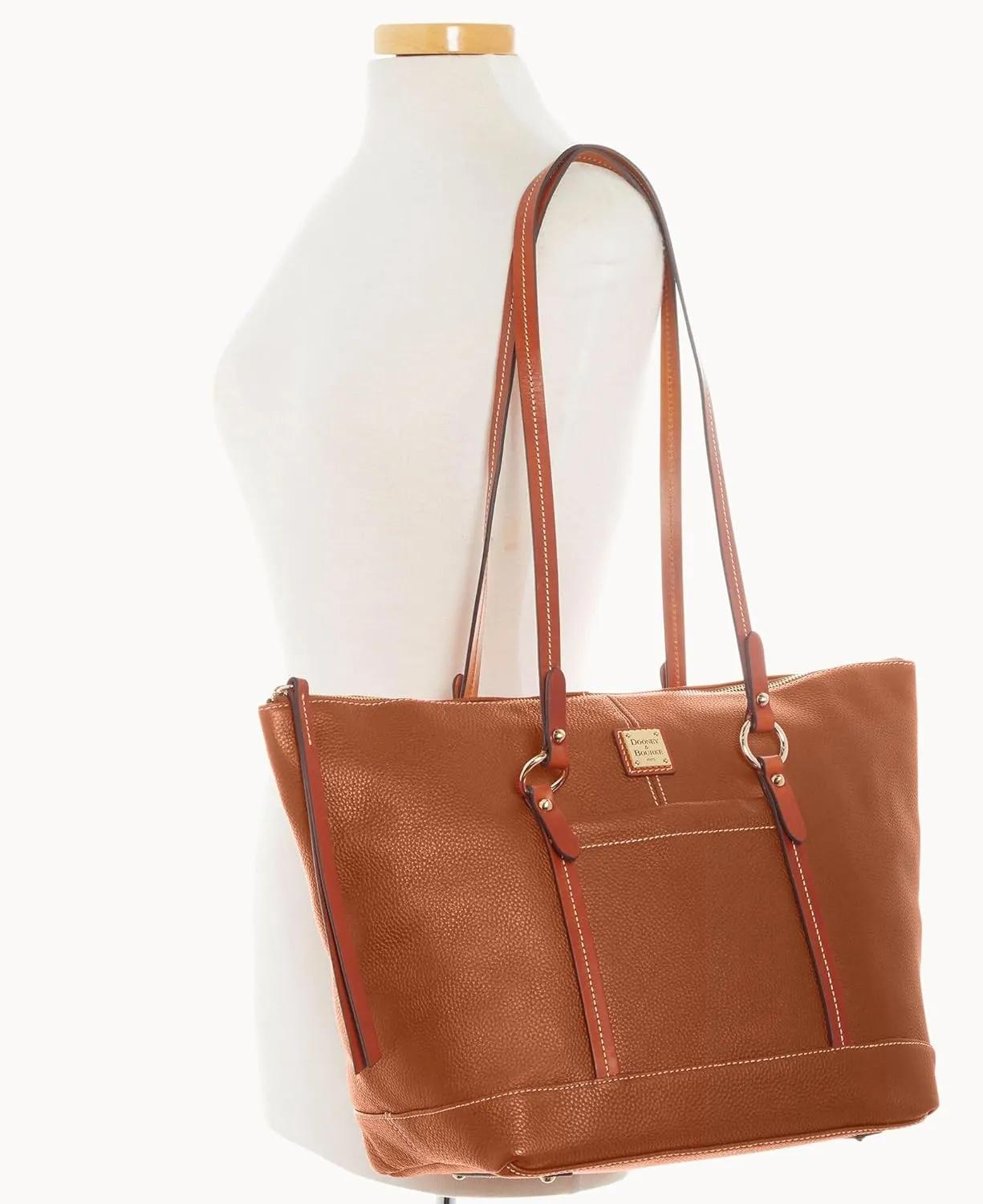 Dooney & Bourke Handbags for Women, Pebble Grain Leather Tote Bag with Zipper & Compartments