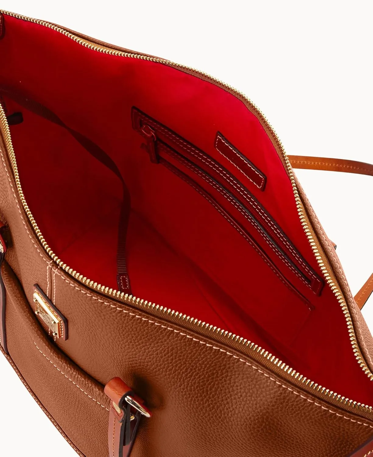 Dooney & Bourke Handbags for Women, Pebble Grain Leather Tote Bag with Zipper & Compartments