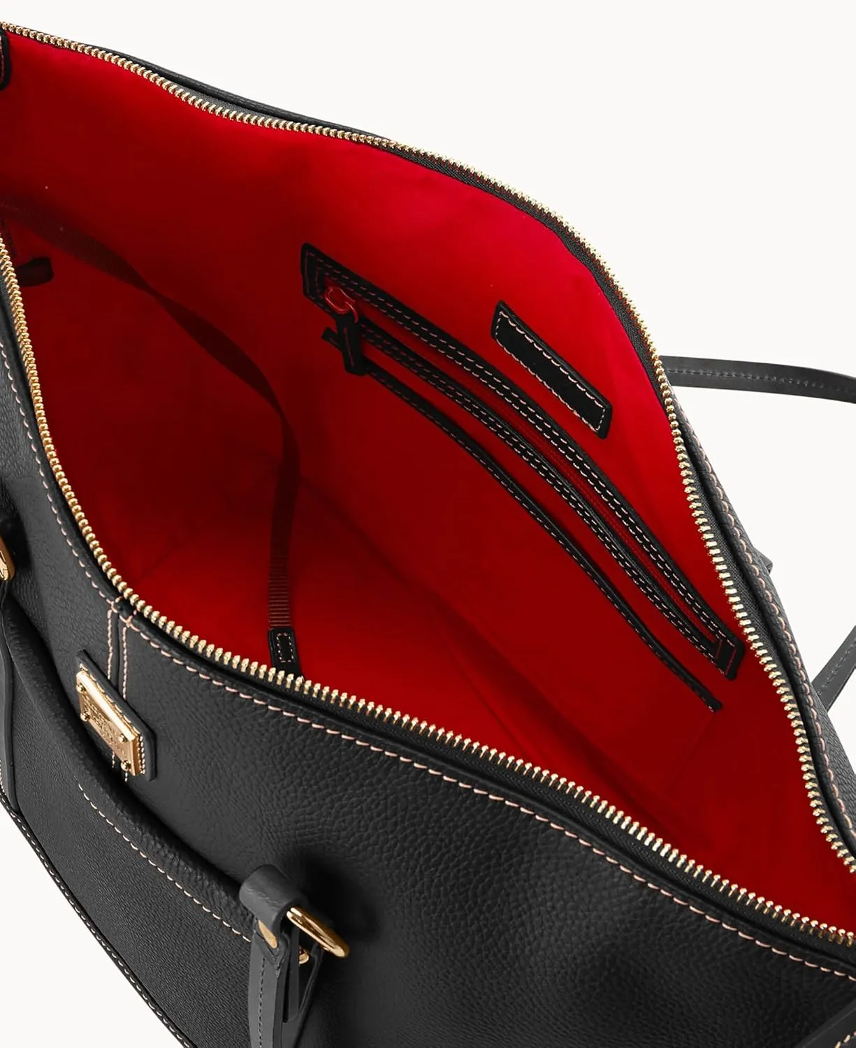 Dooney & Bourke Handbags for Women, Pebble Grain Leather Tote Bag with Zipper & Compartments