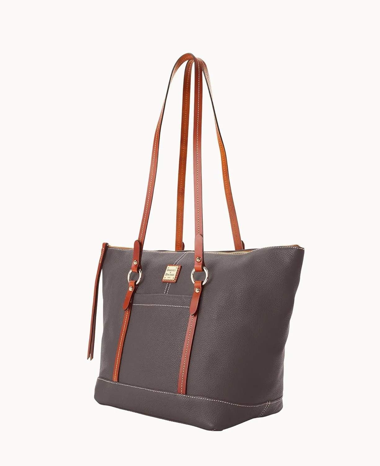 Dooney & Bourke Handbags for Women, Pebble Grain Leather Tote Bag with Zipper & Compartments
