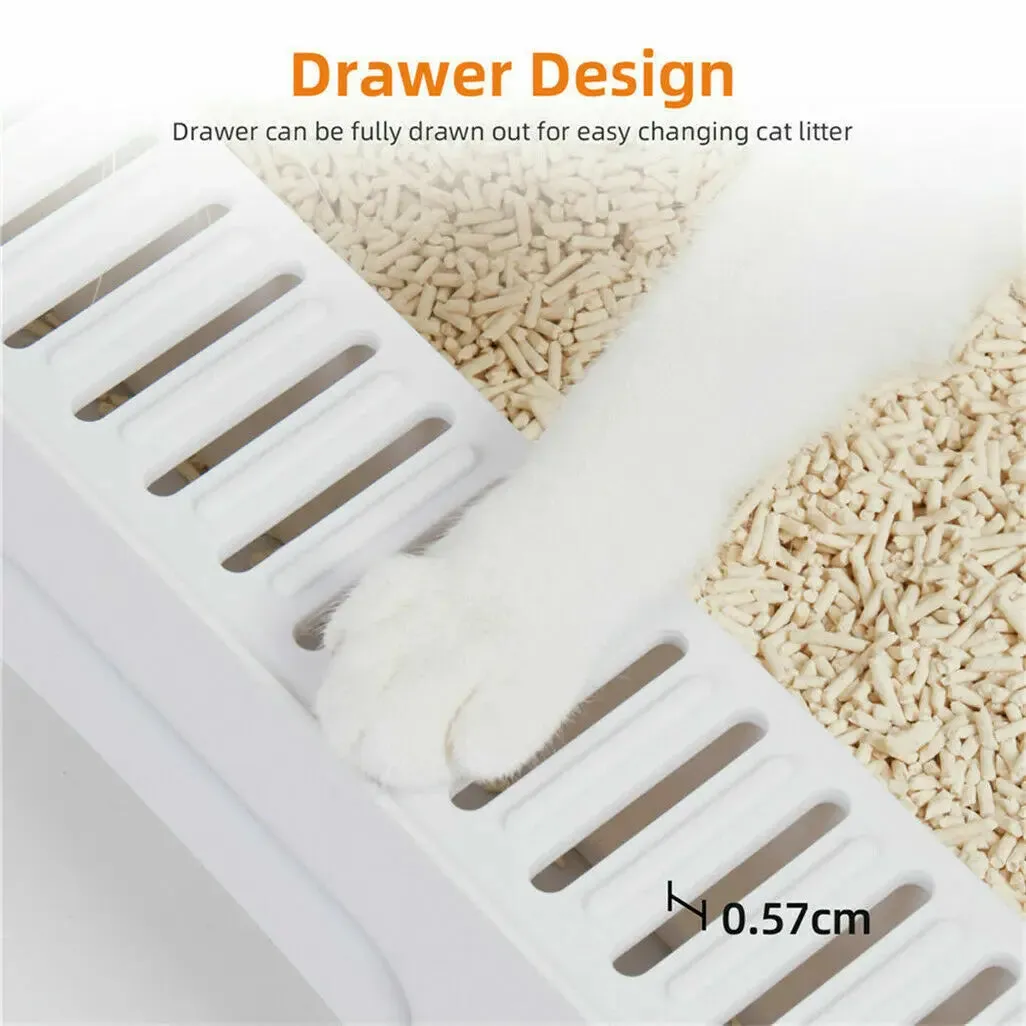 Foldable Enclosed Cat Litter Box Scoop Tray
