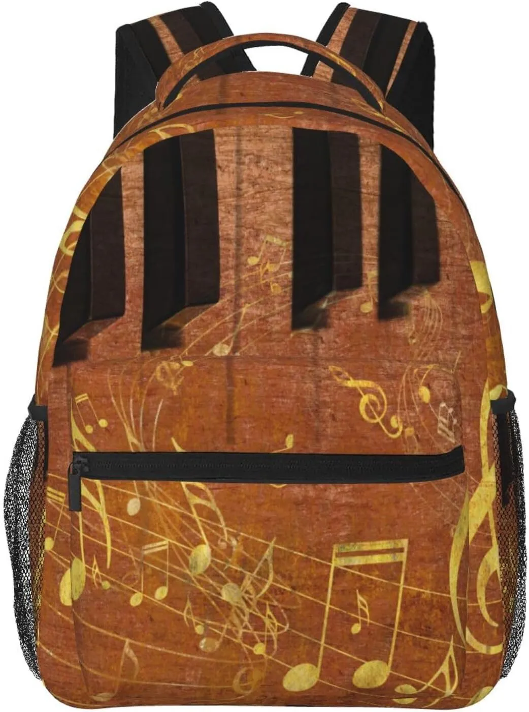 Funny Cute Piano Notes Lightweight Laptop Backpack Lightweight Multipurpose Travel Casual Daypack Unisex College Backapcks for Men Women Adults Hiking Traveling Camping