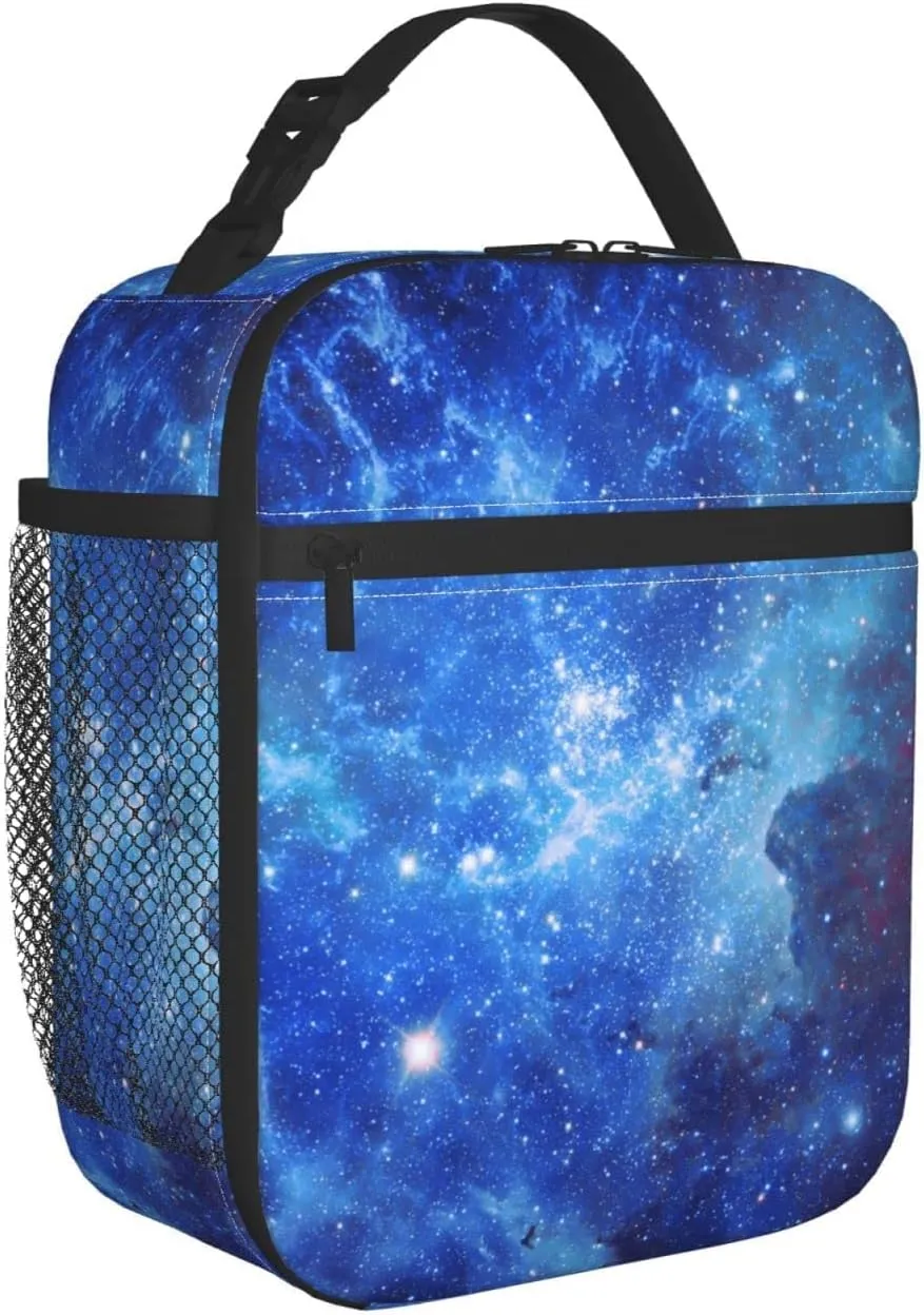 Galaxy Lunch Box Reusable Insulated Totes Lunch Bag Thermal Cooler For Boy Girls School Men Women Travel Beach Picnic