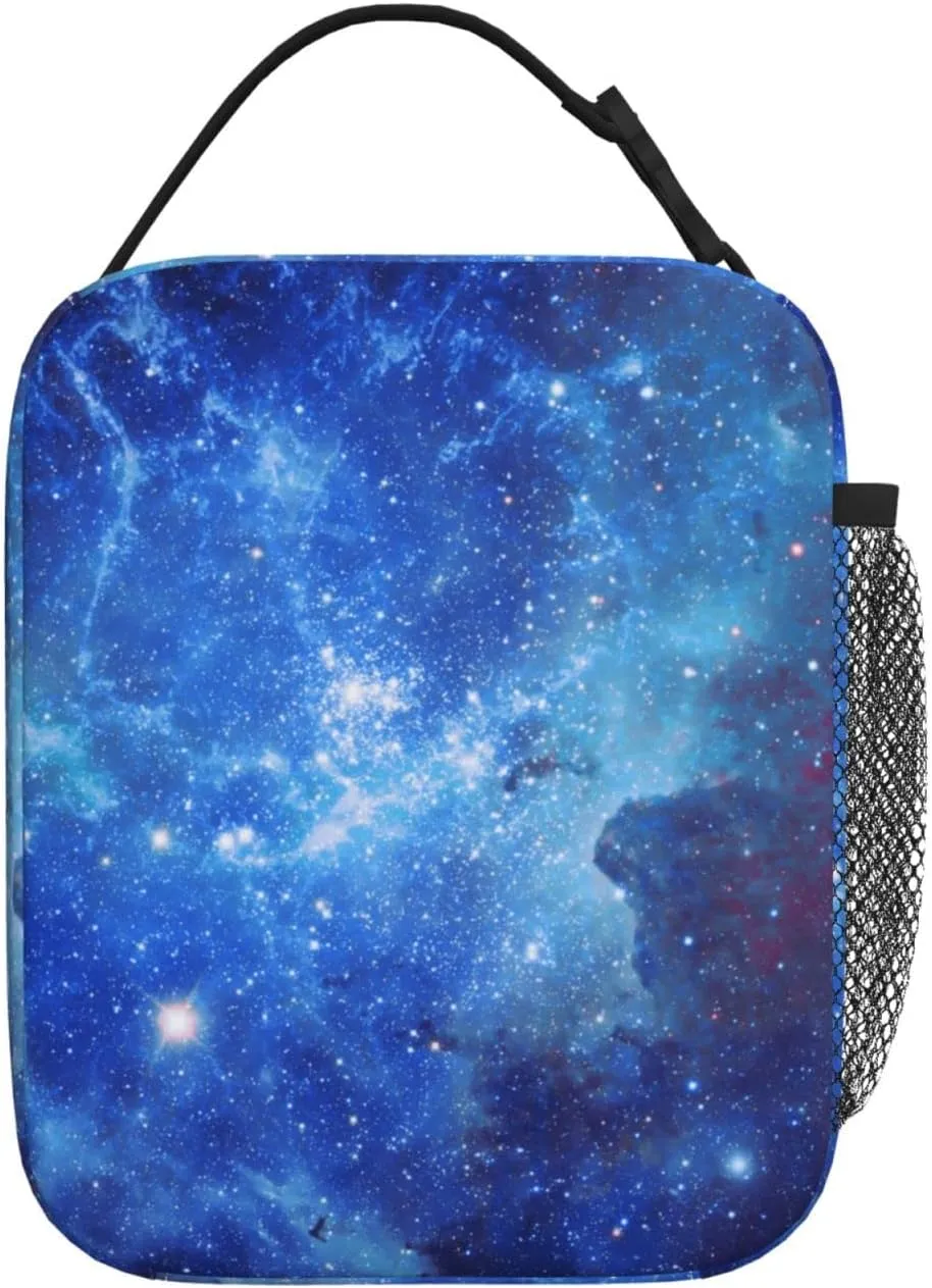 Galaxy Lunch Box Reusable Insulated Totes Lunch Bag Thermal Cooler For Boy Girls School Men Women Travel Beach Picnic