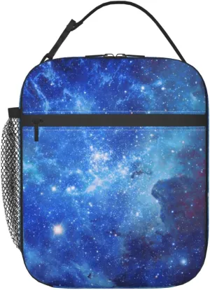 Galaxy Lunch Box Reusable Insulated Totes Lunch Bag Thermal Cooler For Boy Girls School Men Women Travel Beach Picnic
