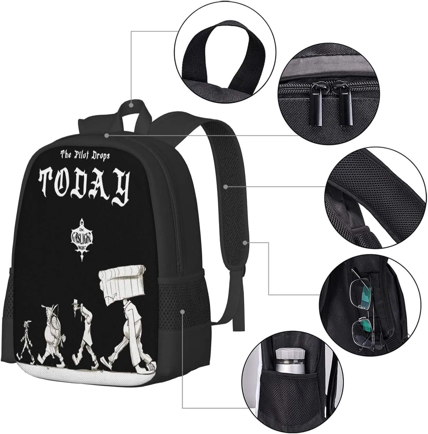 Gaslight District Backpack Lightweight Large Capacity Laptop Backpack Travel Backpacks For Unisex