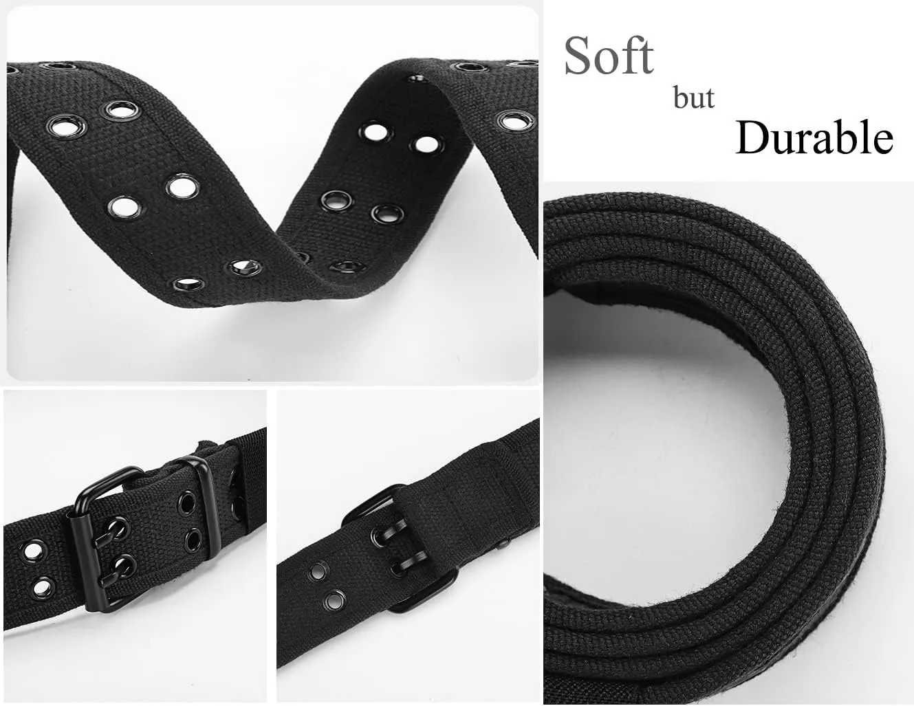 Gelante Canvas Double Grommet Hole Belt 12 Colors