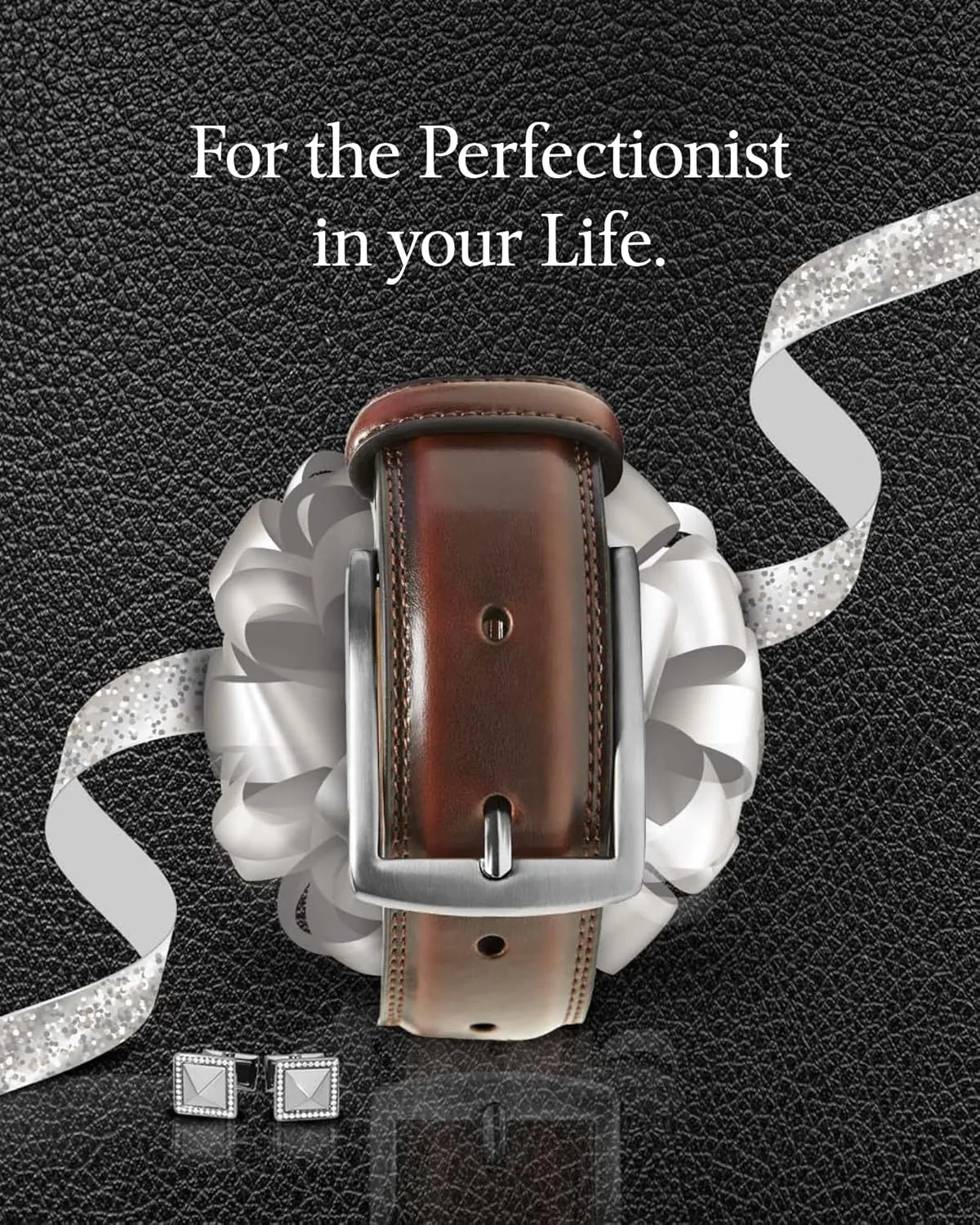 Genuine Leather Dress Belts For Men - Mens Belt For Suits, Jeans, Uniform With Single Prong Buckle - Designed in the USA