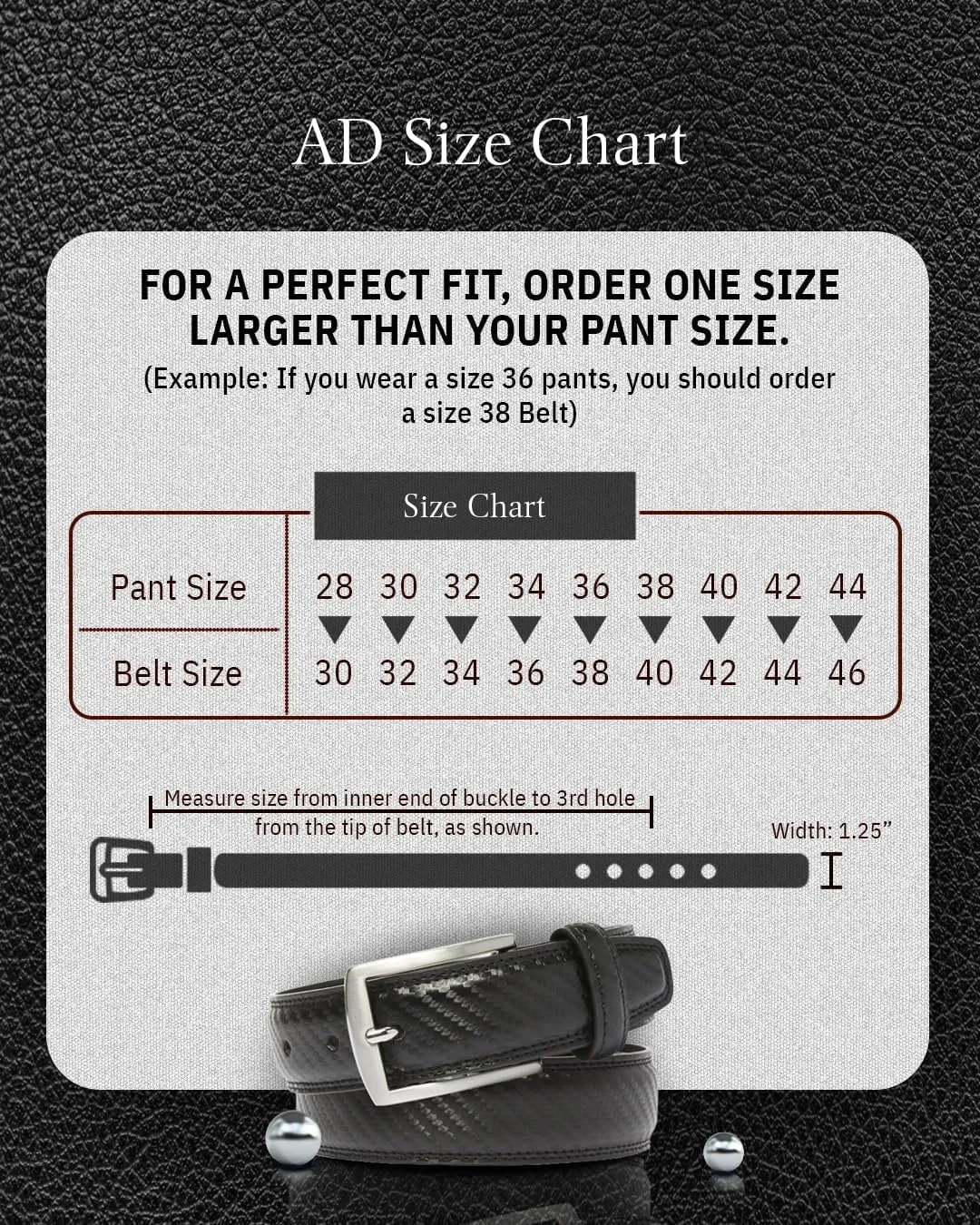 Genuine Leather Dress Belts For Men - Mens Belt For Suits, Jeans, Uniform With Single Prong Buckle - Designed in the USA