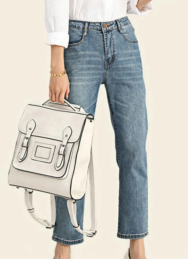 Genuine Leather Shoulder Bag for Women Convertible Backpack Handbag Multifuction Tote Bag Vintage Large Satchels