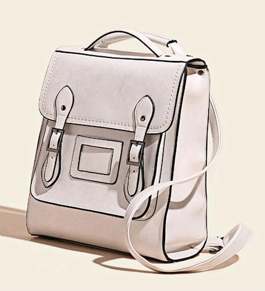 Genuine Leather Shoulder Bag for Women Convertible Backpack Handbag Multifuction Tote Bag Vintage Large Satchels