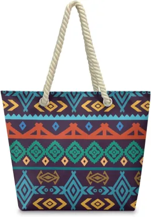 Hemp Rope Tote Bag with Zipper Beach Totes Bags for Women Beach Supplies,Bolso De Playa Para Mujer, Unique Gifts