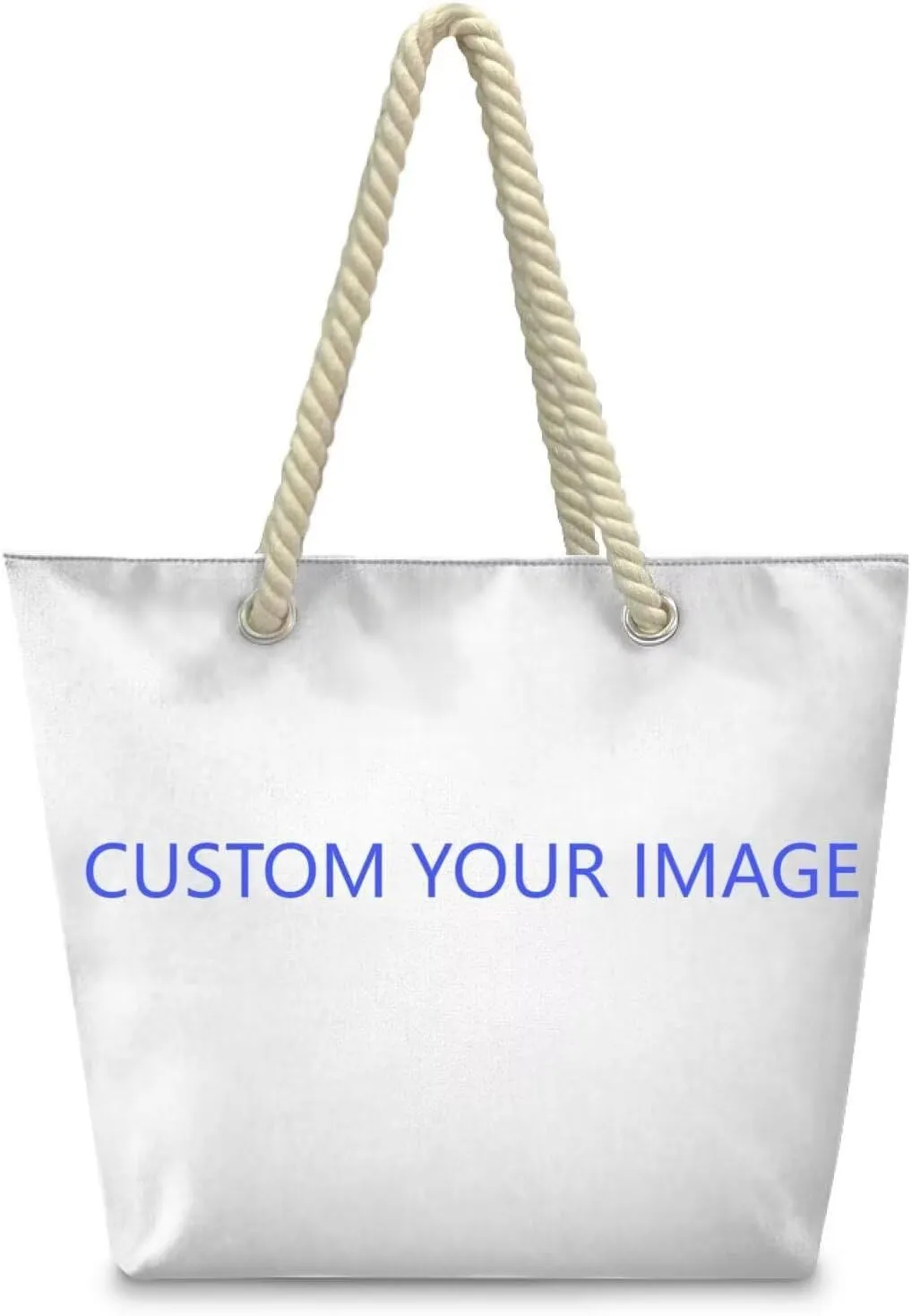 Hemp Rope Tote Bag with Zipper Beach Totes Bags for Women Beach Supplies,Bolso De Playa Para Mujer, Unique Gifts