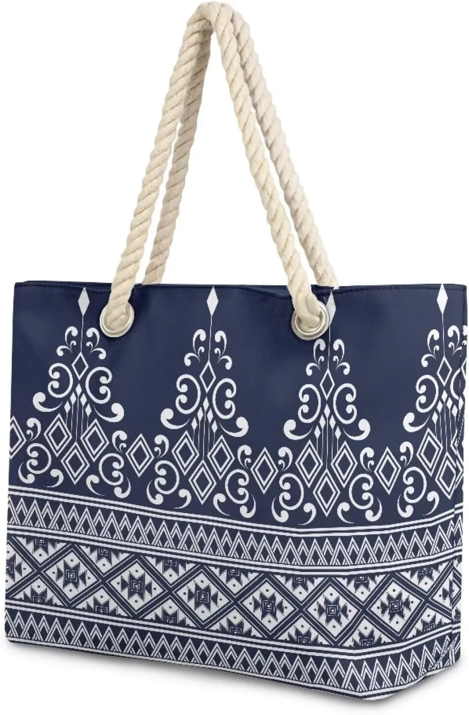 Hemp Rope Tote Bag with Zipper Beach Totes Bags for Women Beach Supplies,Bolso De Playa Para Mujer, Unique Gifts