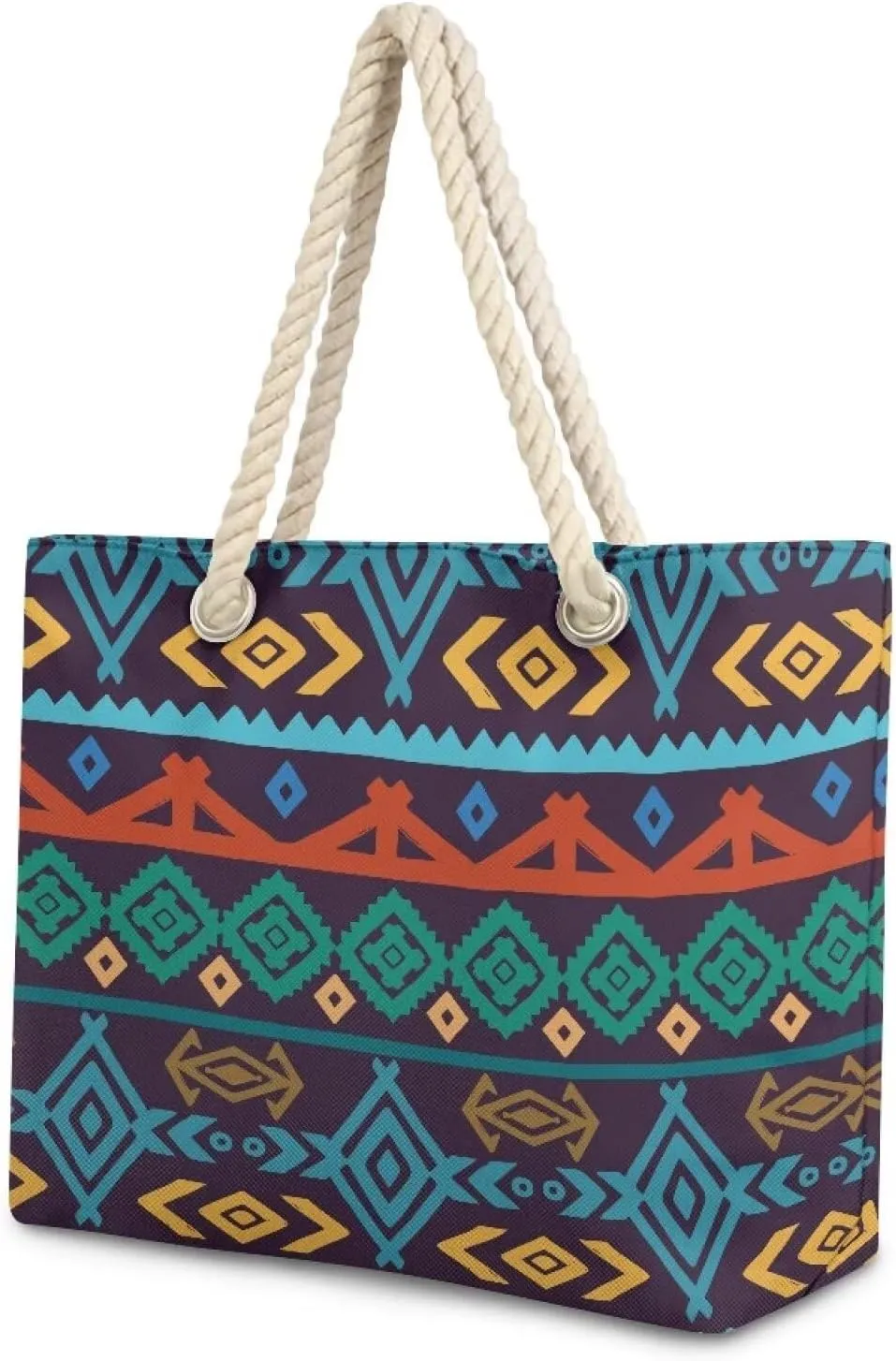 Hemp Rope Tote Bag with Zipper Beach Totes Bags for Women Beach Supplies,Bolso De Playa Para Mujer, Unique Gifts