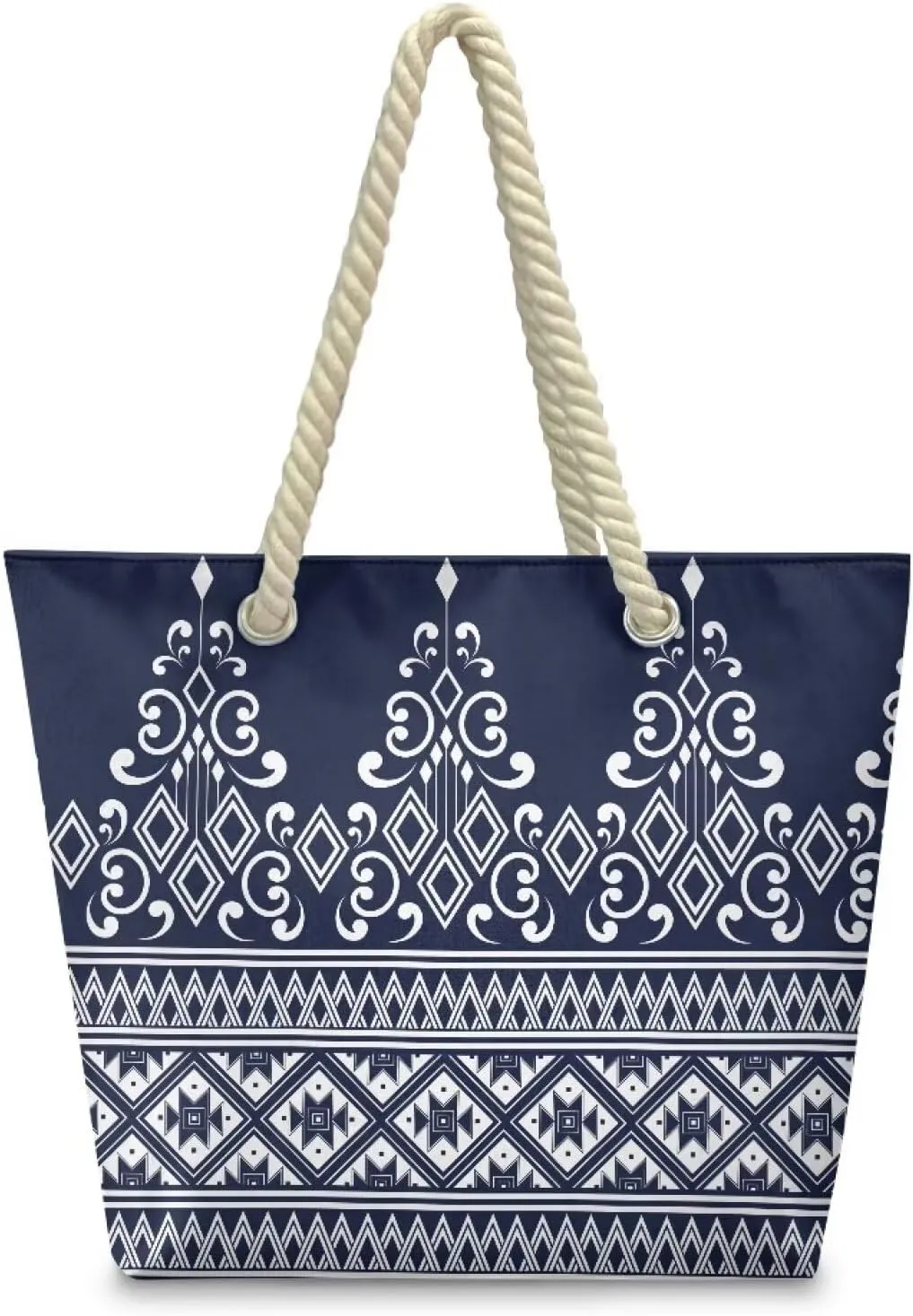 Hemp Rope Tote Bag with Zipper Beach Totes Bags for Women Beach Supplies,Bolso De Playa Para Mujer, Unique Gifts