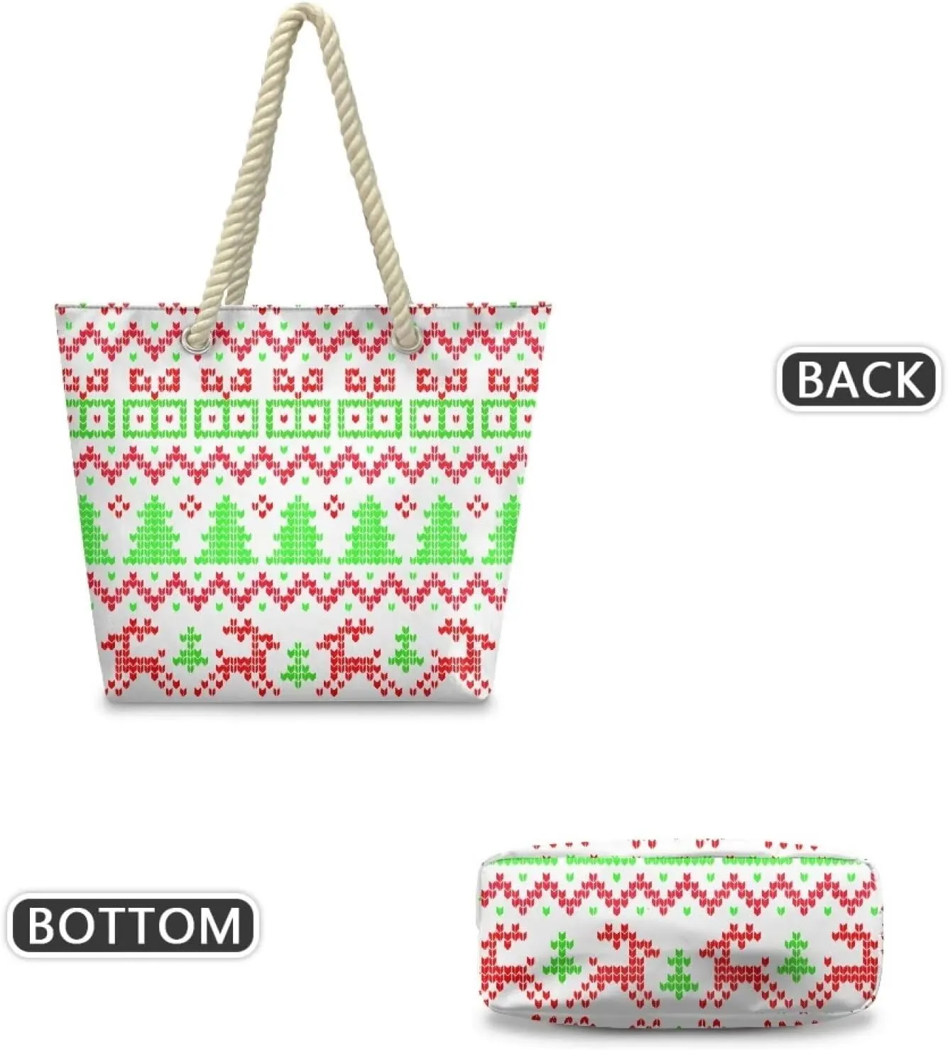Hemp Rope Tote Bag with Zipper Beach Totes Bags for Women Beach Supplies,Bolso De Playa Para Mujer, Unique Gifts
