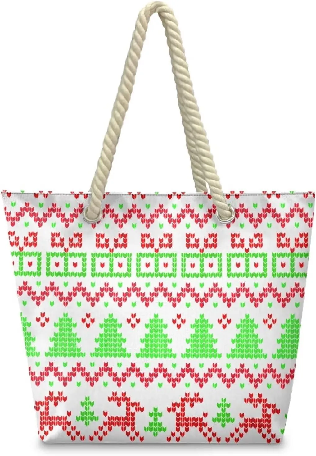 Hemp Rope Tote Bag with Zipper Beach Totes Bags for Women Beach Supplies,Bolso De Playa Para Mujer, Unique Gifts