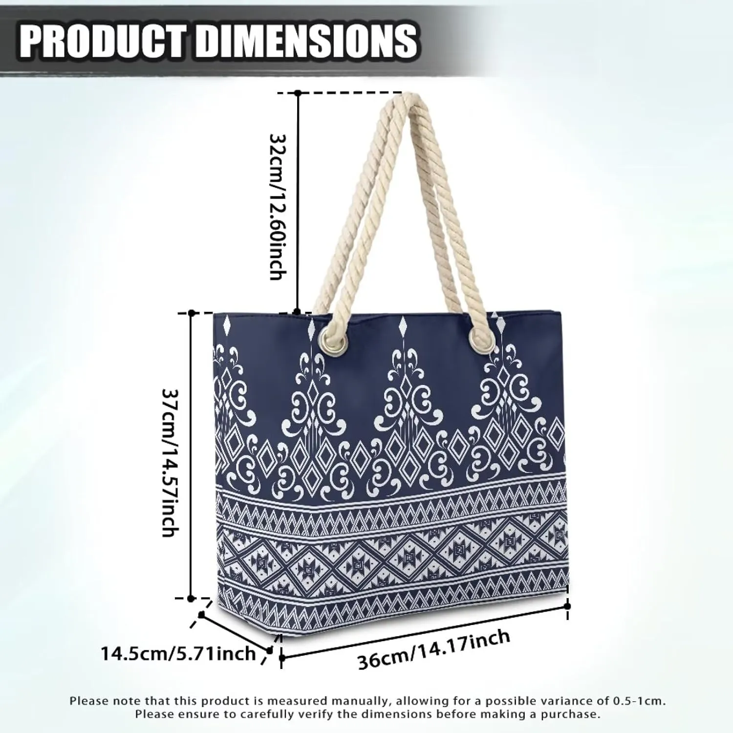 Hemp Rope Tote Bag with Zipper Beach Totes Bags for Women Beach Supplies,Bolso De Playa Para Mujer, Unique Gifts