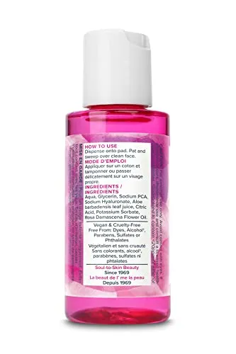 Heritage Store Rosewater Facial Toner | Tones and Refines Pores | Vegan & Cruelty Free | Free of Dyes & Alcohol |59 ml, Clear