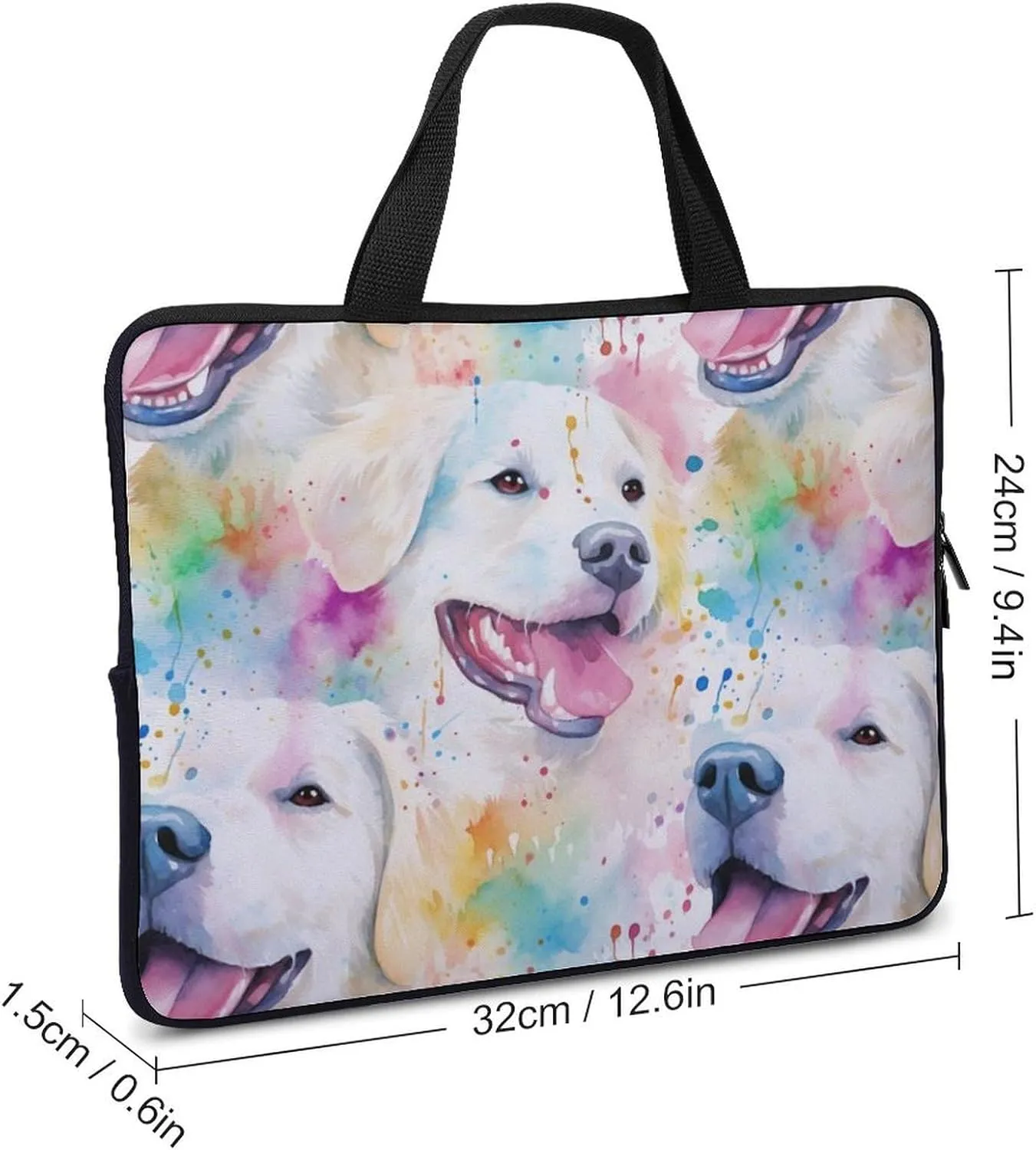 Illustration Maize Pattern Laptop Sleeve Laptop Carrying Case Compatible Laptop Protective Bag with Handles