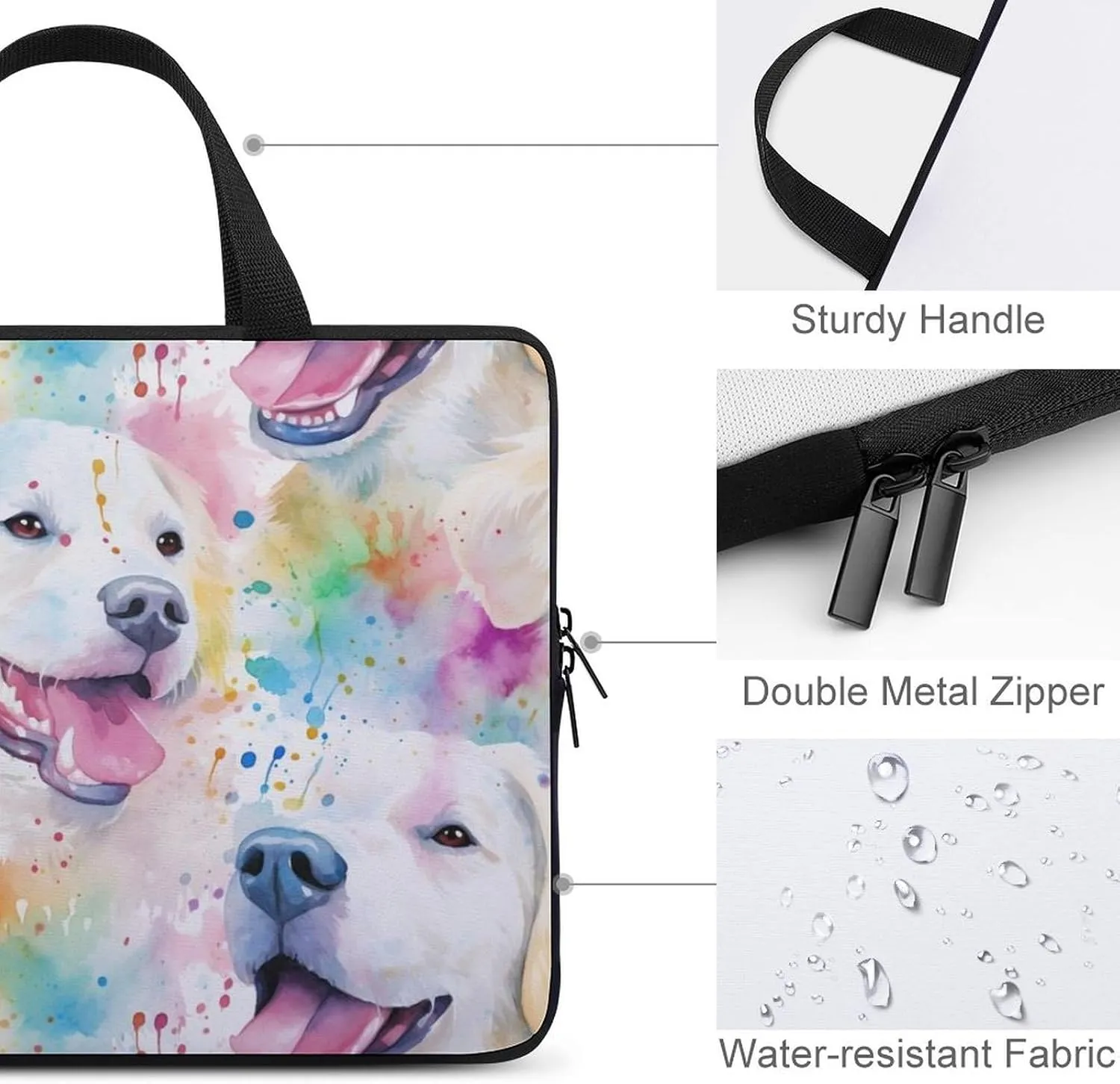 Illustration Maize Pattern Laptop Sleeve Laptop Carrying Case Compatible Laptop Protective Bag with Handles