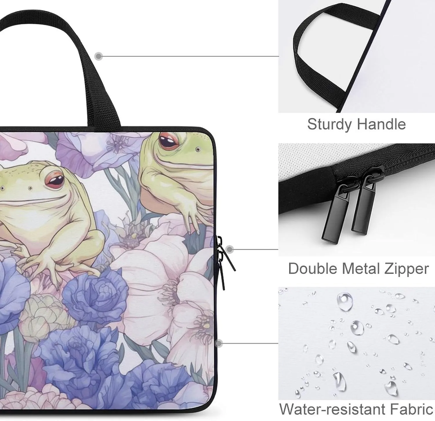Illustration Maize Pattern Laptop Sleeve Laptop Carrying Case Compatible Laptop Protective Bag with Handles