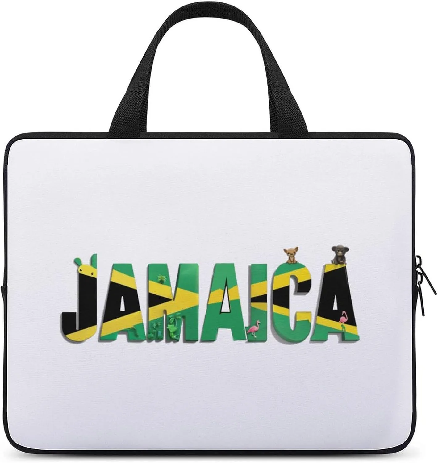 Jamaica Flags Laptop Sleeve Laptop Carrying Case Compatible Laptop Protective Bag with Handles