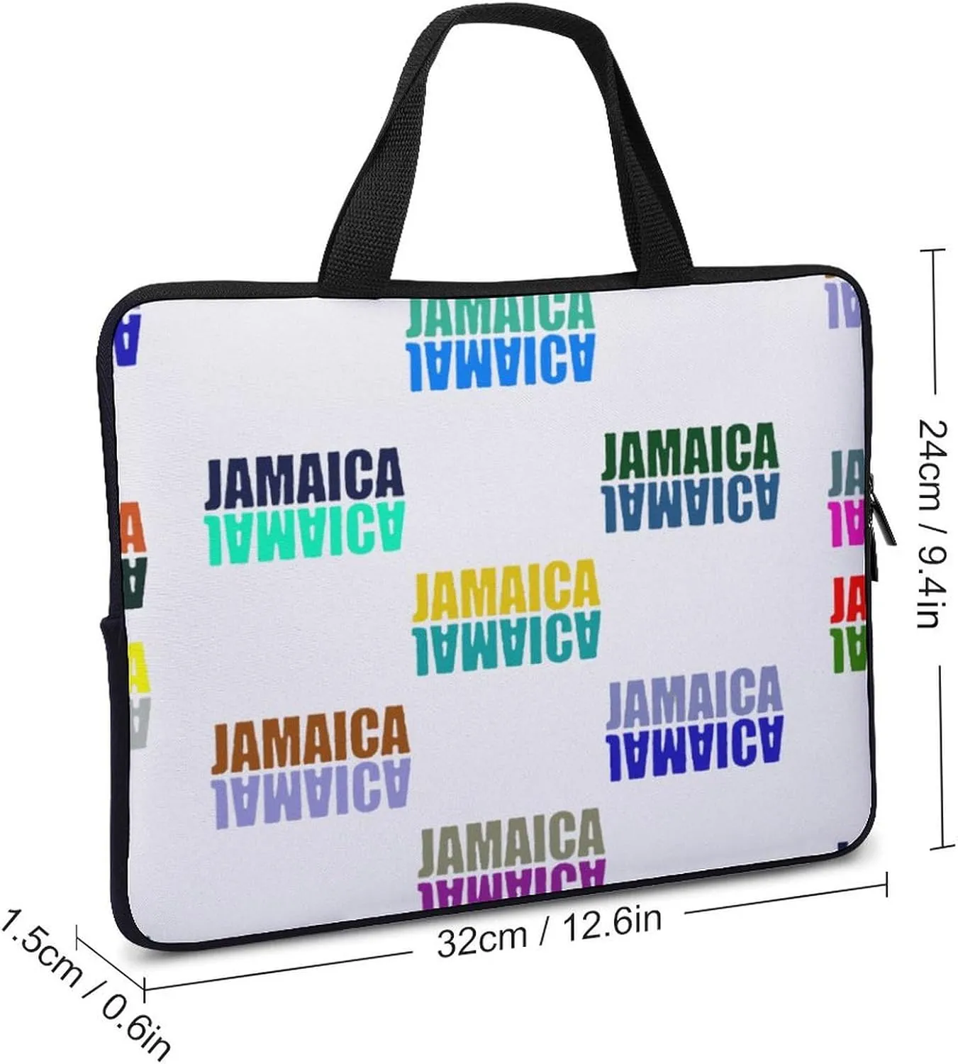 Jamaica Flags Laptop Sleeve Laptop Carrying Case Compatible Laptop Protective Bag with Handles