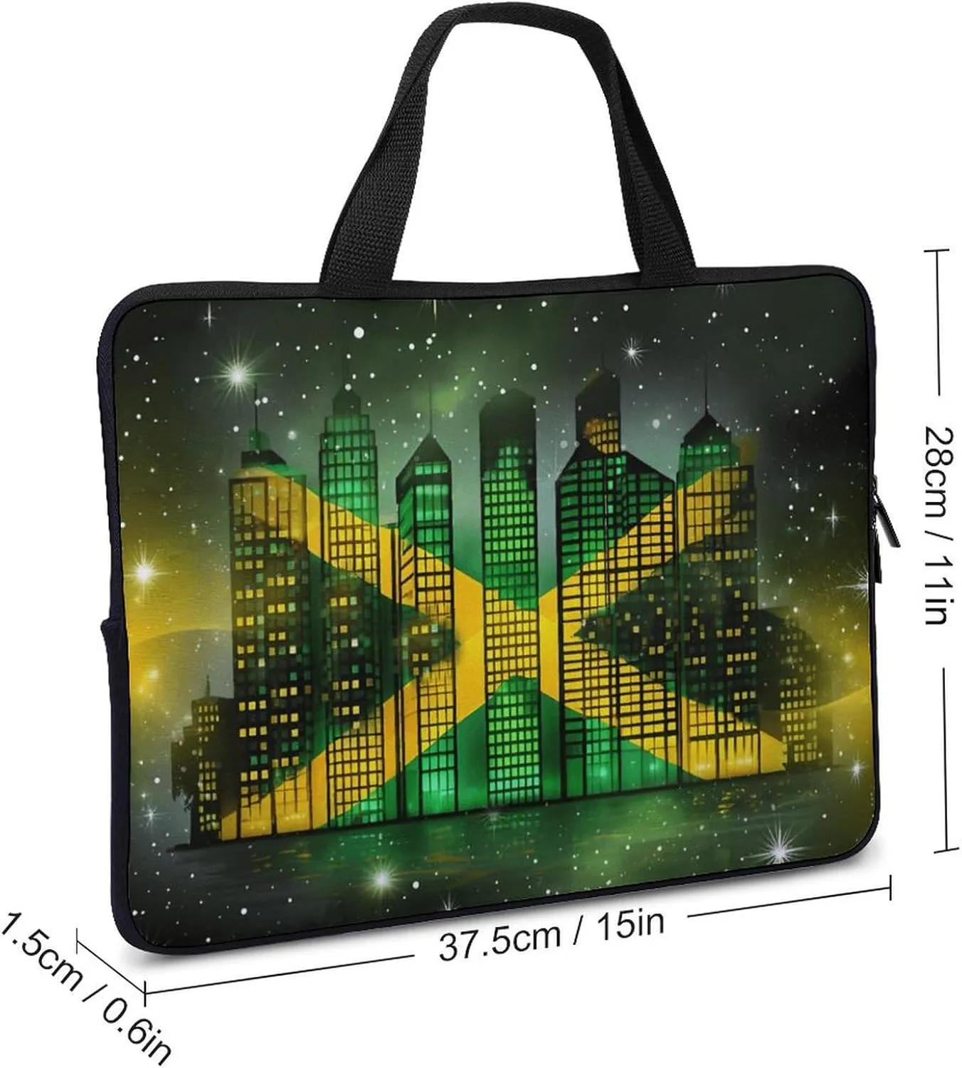 Jamaica Flags Laptop Sleeve Laptop Carrying Case Compatible Laptop Protective Bag with Handles