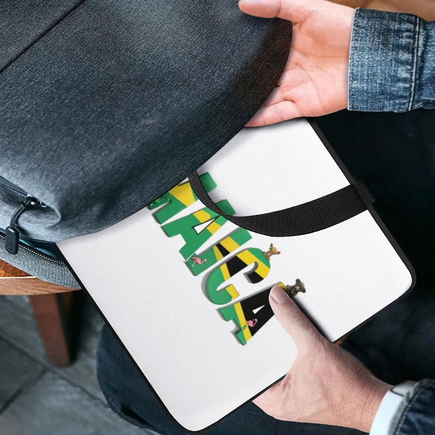 Jamaica Flags Laptop Sleeve Laptop Carrying Case Compatible Laptop Protective Bag with Handles