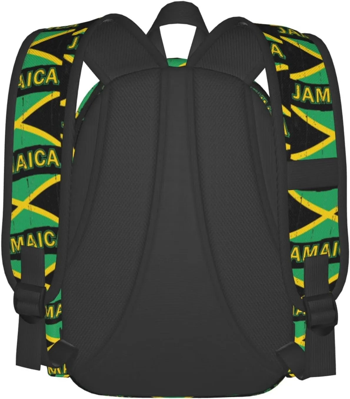 Jamaican Flag Laptop Backpack Shoulder Bag Laptop Pack Travel Backpacks Commuter Back Pack Casual Daypack Bags With Side Pockets