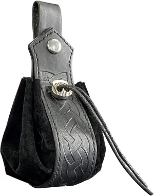 JAOYU Leather Belt Pouch Steampunk Hip Bag Leather Drawstring Pouch Medieval Coin Bag Renaissance Viking Belts Pouch for LARP Ren Faire Bags