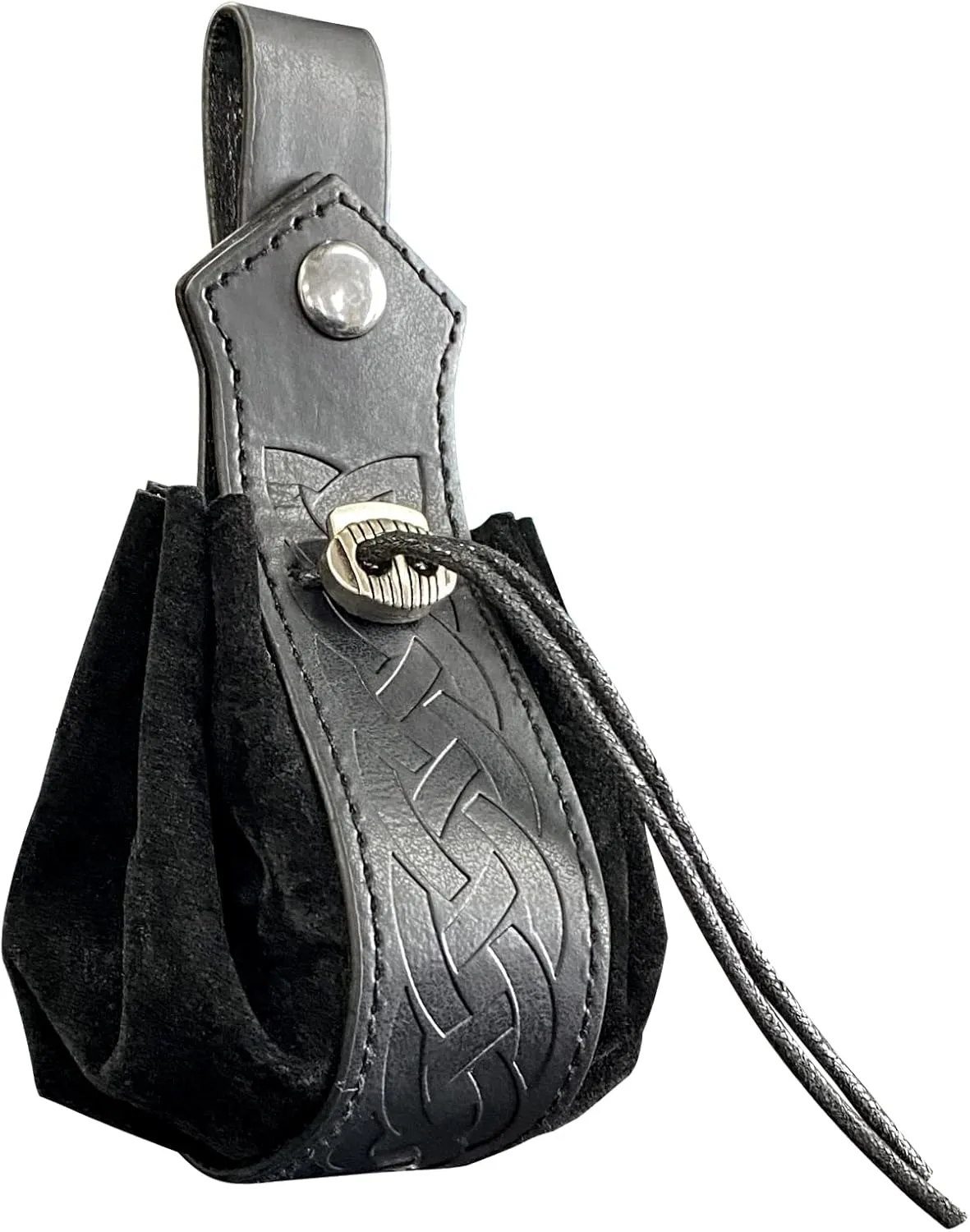 JAOYU Leather Belt Pouch Steampunk Hip Bag Leather Drawstring Pouch Medieval Coin Bag Renaissance Viking Belts Pouch for LARP Ren Faire Bags