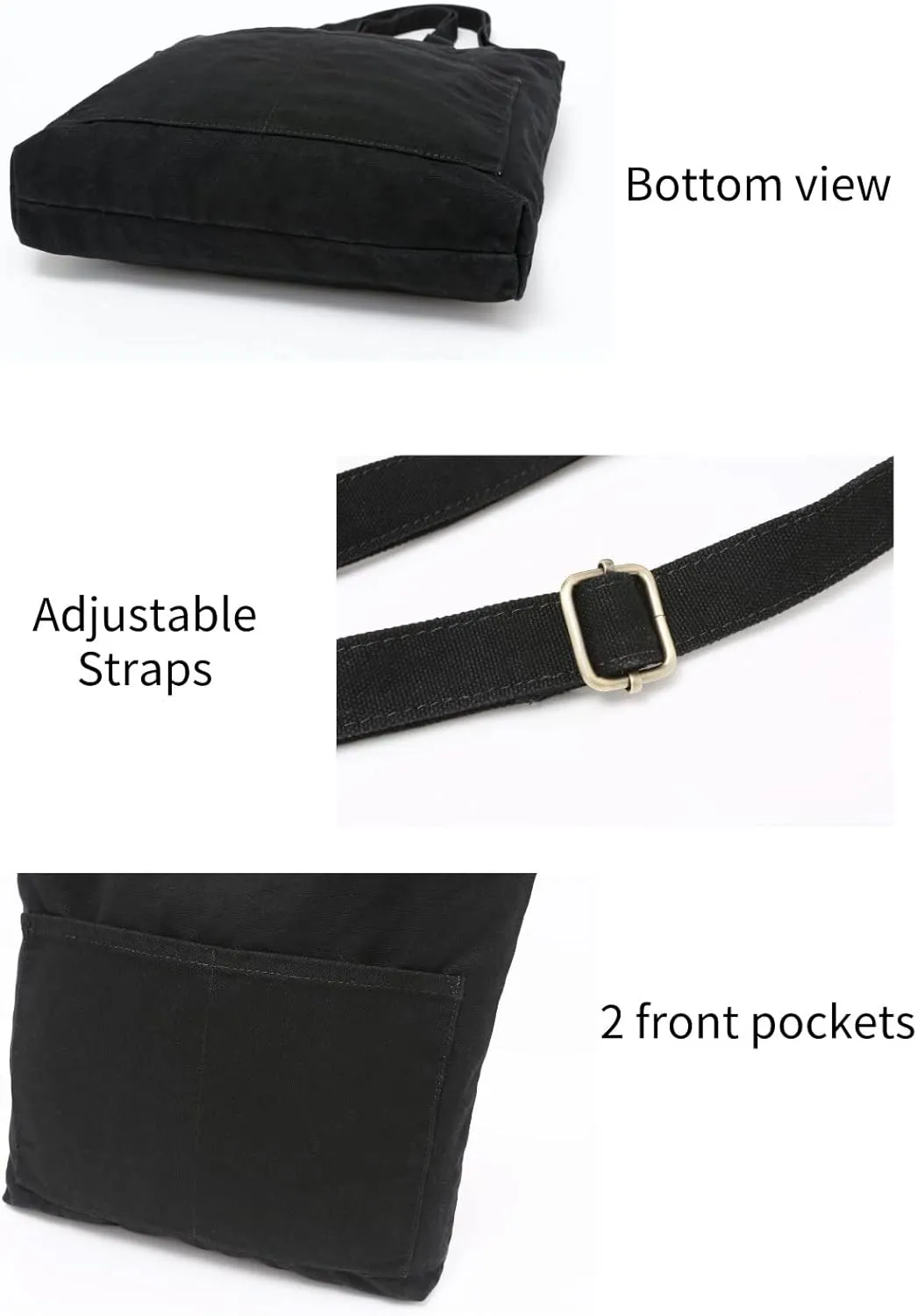 Jeelow Canvas Shoulder Tote Weekender Bag Handbag Purse Double Handles For Men Women