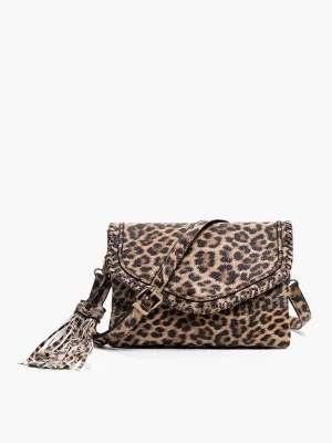Jen & Co Sloane Crossbody In Leopard Print