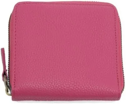 Joy Susan Women's Fashion Wallet Palmer Square Zip Around Wallet Hand Bag - Magenta
