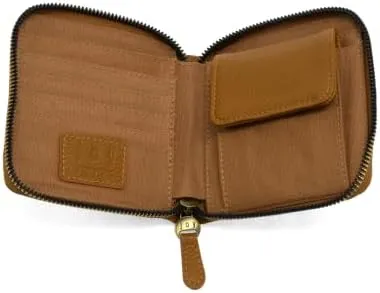 Joy Susan Women's Fashion Wallet Palmer Square Zip Around Wallet Hand Bag - Saddle